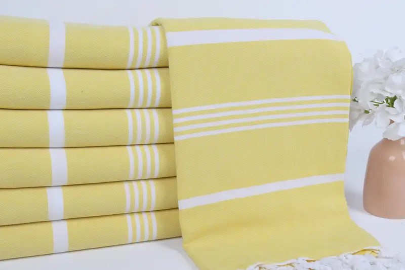 Cotton towel, Decorative Towel, Turkish bath towel, 70x40 Cotton Striped Towel, Handwoven Turkish bath towel, Personalized Wedding Gift, Family Gift - 2