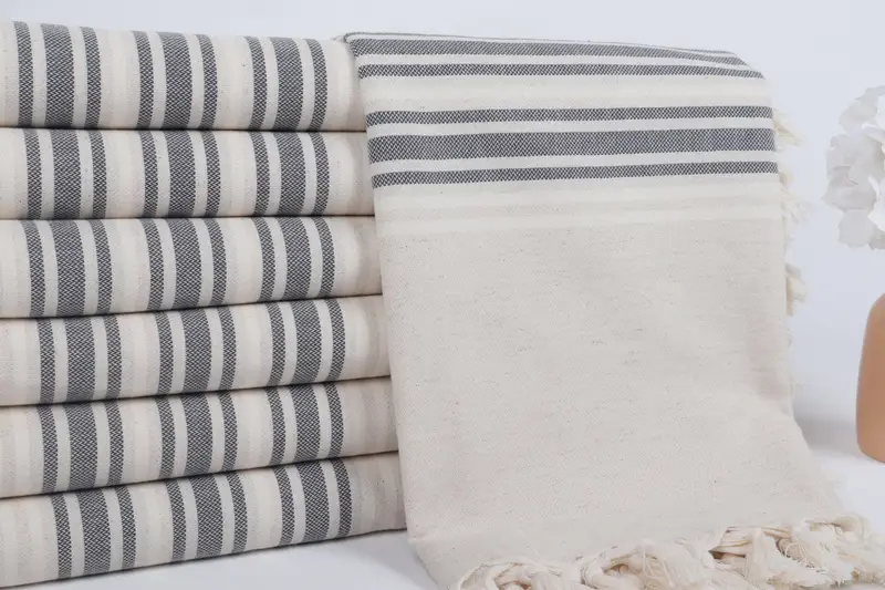 Bridesmaid Gift Towel, Home Decor Gifts, Summer Gift Ideas, Cute Beach Towel, Bachelorette Party Favors, 70x40 Linen Striped Towel, Gift Boxes Towel - 2
