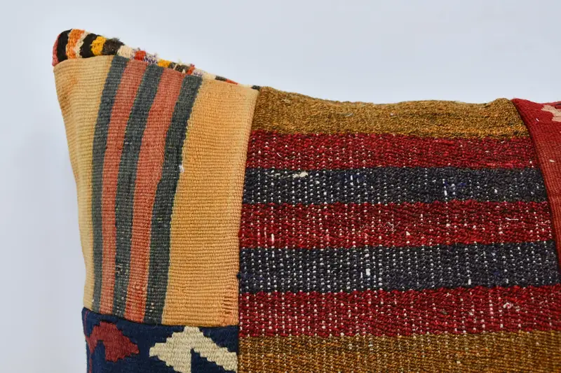 Handmade Kilim Cushion, Yoga Pillow Sham, Kilim Cushion Sham, Cushion Cover, Throw Kilim Pillow, 28x28 Brown Cushion Case, Authentic Cushion - 2