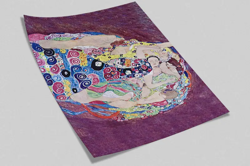 Gustav Klimt Wall Decor, Klimt Digital Paper, Stylish 3D Wallpaper, Famous Wall Stickers, Colorful Paper Art, Self Adhesive Paper, Abstract - 8