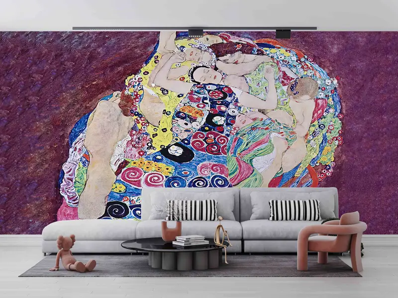 Gustav Klimt Wall Decor, Klimt Digital Paper, Stylish 3D Wallpaper, Famous Wall Stickers, Colorful Paper Art, Self Adhesive Paper, Abstract - 2