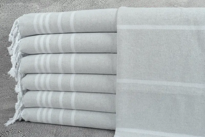 Wedding Anniversary Gift, 38x18 Cotton Striped Towel, Personalized Gifts, Wedding Gift, Gifts For Him, Home Gift, Guest Towel, Small Bath Towels - 1