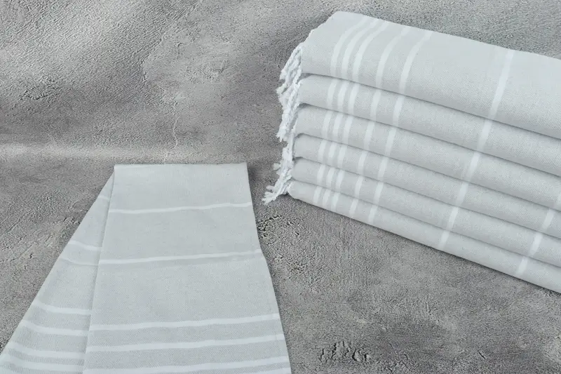 Wedding Anniversary Gift, 38x18 Cotton Striped Towel, Personalized Gifts, Wedding Gift, Gifts For Him, Home Gift, Guest Towel, Small Bath Towels - 2