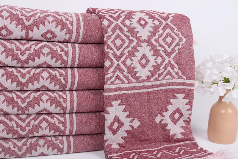 Wedding Favors, 74x40 Cotton Geometric Towel, Personalized Home Gift Wedding, Monogrammed Beach Towel, Embroidery Towels, Organic towel - 3