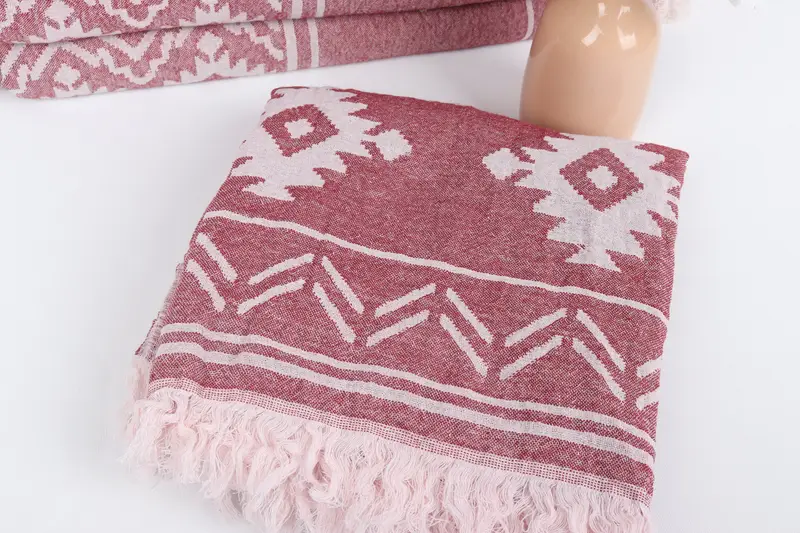 Wedding Favors, 74x40 Cotton Geometric Towel, Personalized Home Gift Wedding, Monogrammed Beach Towel, Embroidery Towels, Organic towel - 6