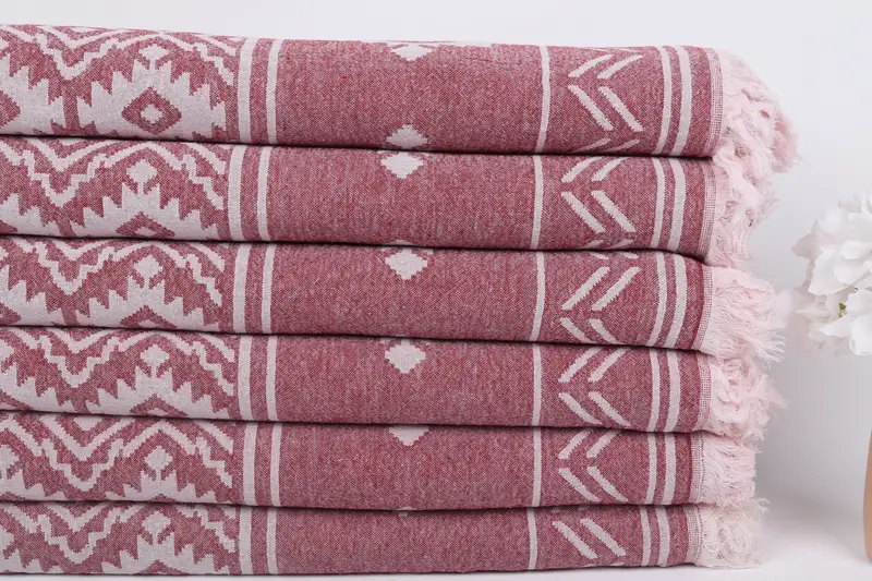 Wedding Favors, 74x40 Cotton Geometric Towel, Personalized Home Gift Wedding, Monogrammed Beach Towel, Embroidery Towels, Organic towel - 4