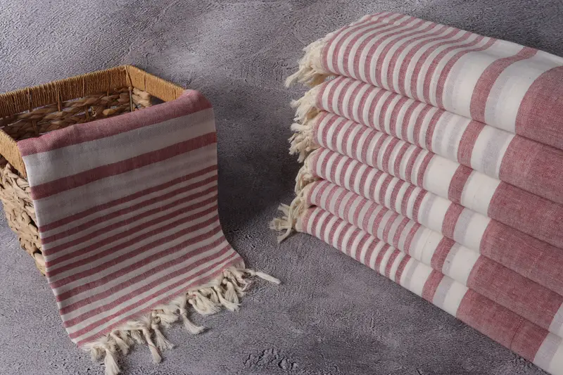 Handmade Turkish Towel, Beach Towel Gift, Organic Beach Towel, Personalized Towel, Unique Gift, Yoga Towel, 70x40 Cotton Striped Towel, Gift For Him - 3
