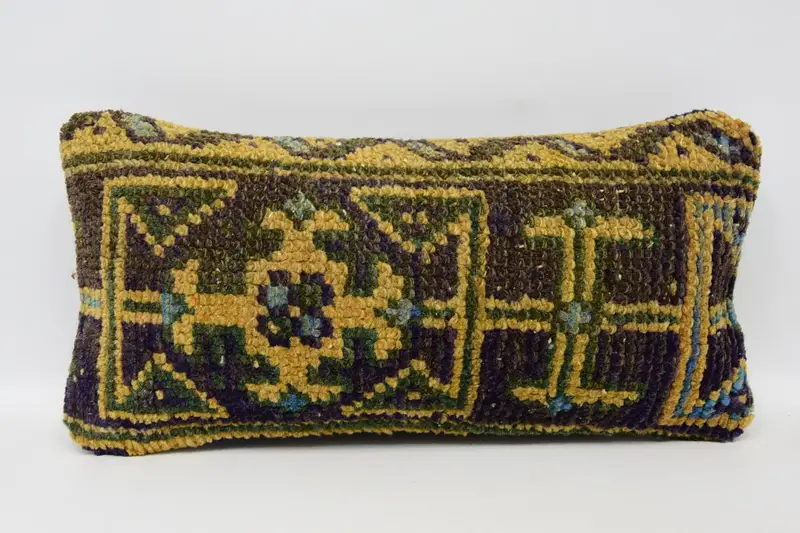 Pillow for Sofa, 8x16 Purple Pillow Case, Interior Designer Pillow, Vintage Kilim Pillow, Pillow Cover, Indoor Pillow Case - 1