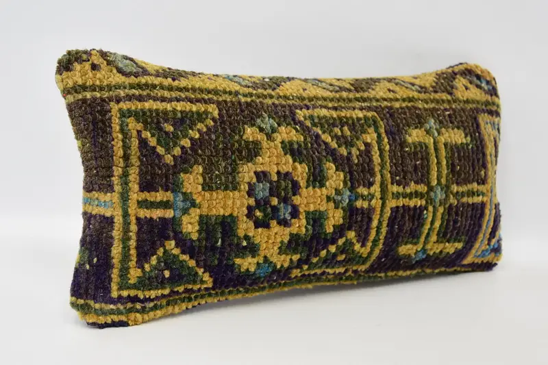 Pillow for Sofa, 8x16 Purple Pillow Case, Interior Designer Pillow, Vintage Kilim Pillow, Pillow Cover, Indoor Pillow Case - 3
