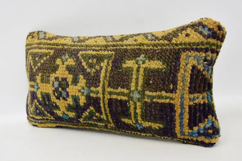 Pillow for Sofa, 8x16 Purple Pillow Case, Interior Designer Pillow, Vintage Kilim Pillow, Pillow Cover, Indoor Pillow Case - 4
