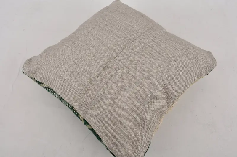 Cushion Case, Throw Kilim Pillow, Turkish Pillow, Hippie Throw Cushion Cover, Ethnical Kilim Rug Pillow, 14x14 White Cushion Cover - 7