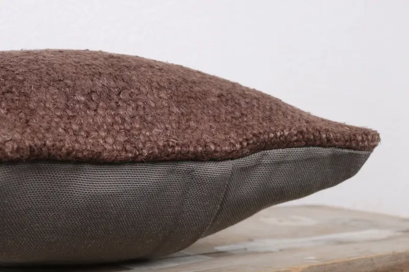 Ottoman Cushion Cover, Interior Designer Pillow, 12x12 Brown Cushion Cover, Bench Cushion, Antique Pillows, Pillow for Couch, Cushion Case - 6