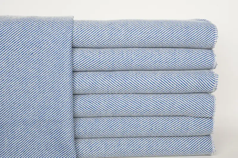 モノグラム キッチンタオル モノグラム ハンドタオル サックス ブルー 18x36 インチ - 1