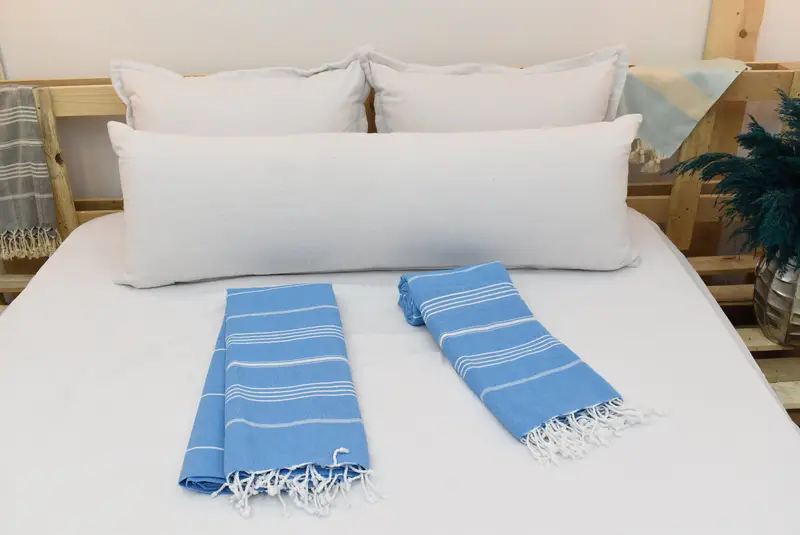 Engagement Gift, Personalized Gifts, Turkish Bedspread, Best Friend Wedding Gift, Bridesmaid Gifts, Custom Wedding Gifts, 96x80 Cotton Striped Towel - 3
