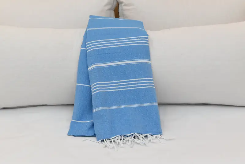 Engagement Gift, Personalized Gifts, Turkish Bedspread, Best Friend Wedding Gift, Bridesmaid Gifts, Custom Wedding Gifts, 96x80 Cotton Striped Towel - 4