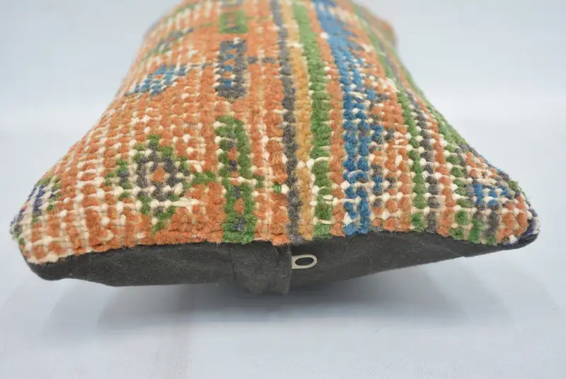 Antique Pillows, Turkish Kilim Pillow, Handmade Kilim Cushion, Outdoor Patio Pillow Sham, 8x16 Red Cushion, Cushion Cover, Neutral Cushion - 5