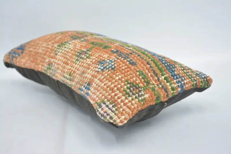 Antique Pillows, Turkish Kilim Pillow, Handmade Kilim Cushion, Outdoor Patio Pillow Sham, 8x16 Red Cushion, Cushion Cover, Neutral Cushion - 6