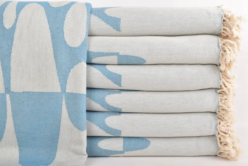 Turkish Cotton Throw Blanket, Throw Blanket Couch, Decorative Blanket, Spa Gift, Shower Curtain, Monogram Blanket, 100x80 Cotton Turtle Design Towel - 2