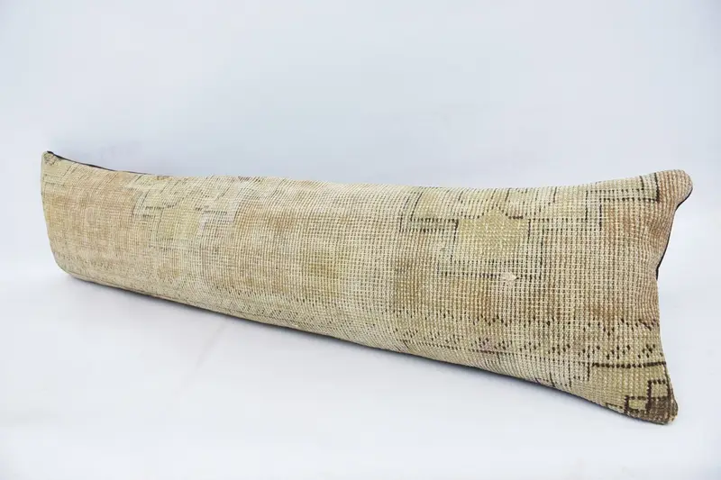 Outdoor Throw Pillow Case, Sofa Pillow, Vintage Kilim Pillow, Pillow for Sofa, Pillow Cover, 12x48 Beige Pillow Case, Antique Pillows - 4