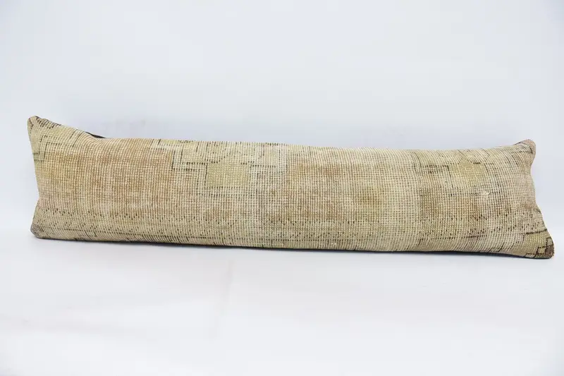 Outdoor Throw Pillow Case, Sofa Pillow, Vintage Kilim Pillow, Pillow for Sofa, Pillow Cover, 12x48 Beige Pillow Case, Antique Pillows - 1