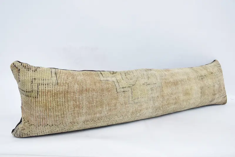 Outdoor Throw Pillow Case, Sofa Pillow, Vintage Kilim Pillow, Pillow for Sofa, Pillow Cover, 12x48 Beige Pillow Case, Antique Pillows - 3