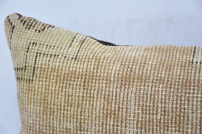 Outdoor Throw Pillow Case, Sofa Pillow, Vintage Kilim Pillow, Pillow for Sofa, Pillow Cover, 12x48 Beige Pillow Case, Antique Pillows - 2