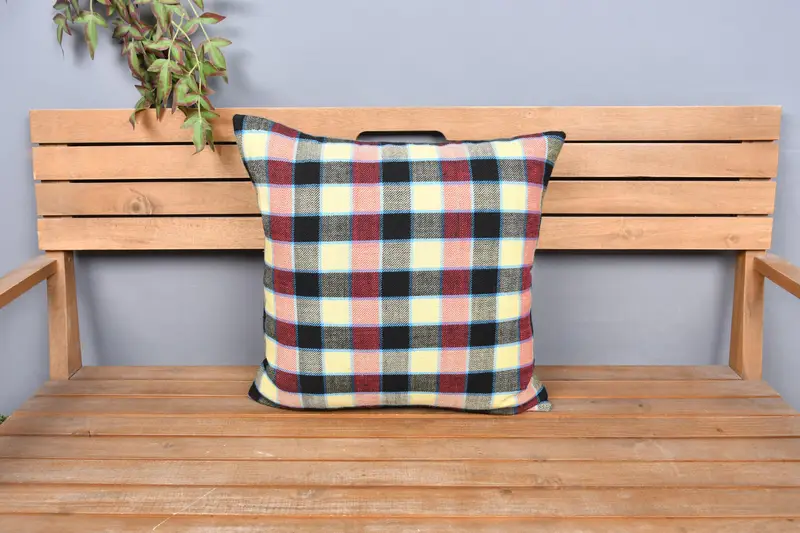 Pillow Case, Car Cushion Cover, Vintage Pillow, Handmade Kilim Cushion, 20x20 Red Cushion, Authentic Pillow Cover, Throw Kilim Pillow - 6
