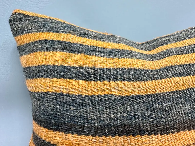 Throw Kilim Pillow, Cushion Cover, Vintage Throw Pillow Cover, 18x18 Orange Cushion Case, Pillow for Sofa, Boho Pillow Sham Cover - 5