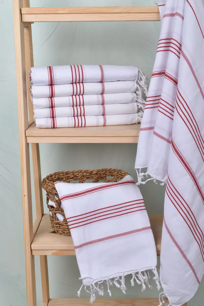 Best Beach Towel, Quick-dry peshtemal, 70x40 Cotton Striped Towel, Home Gift, First Wedding Anniversary Gift, Wedding Towel, Home Decor Gifts - 3