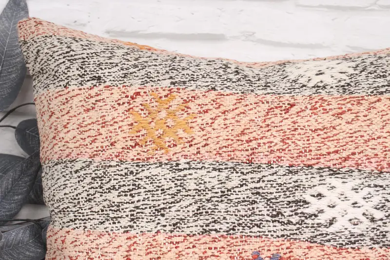 Antique Pillows, Turkish Kilim Pillow, Handmade Kilim Cushion, Nomadic Cushion, Pillow, 20x20 Pink Pillow Case, Square Throw Cushion Cover - 2