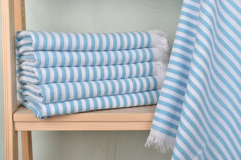 Personalized Bridesmaid Gift, 70x40 Cotton Striped Towel, Turkish bath towel, Baby Boy Gift, Bachelorette Party Gifts, Beach Towel Personalized - 1