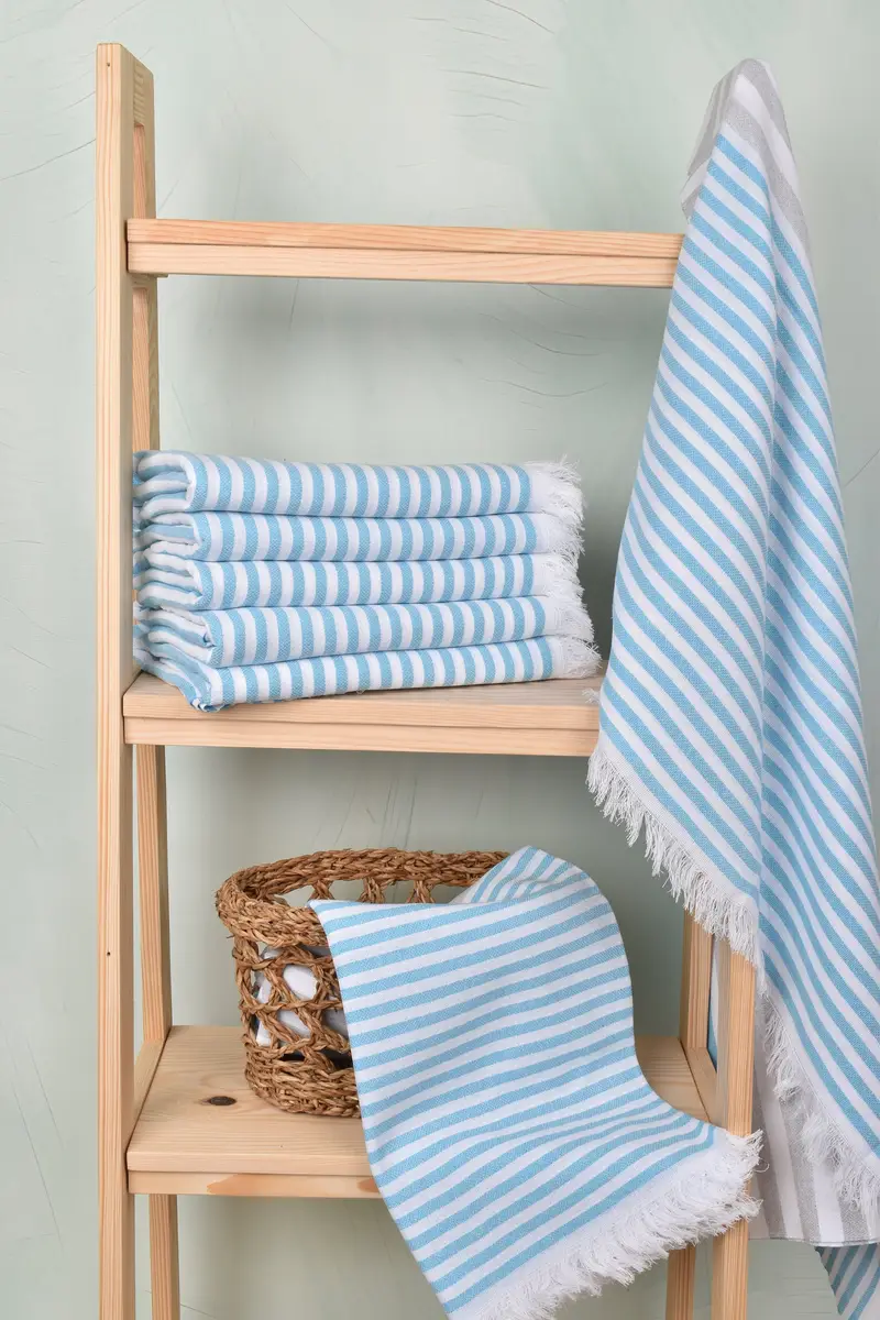Personalized Bridesmaid Gift, 70x40 Cotton Striped Towel, Turkish bath towel, Baby Boy Gift, Bachelorette Party Gifts, Beach Towel Personalized - 3
