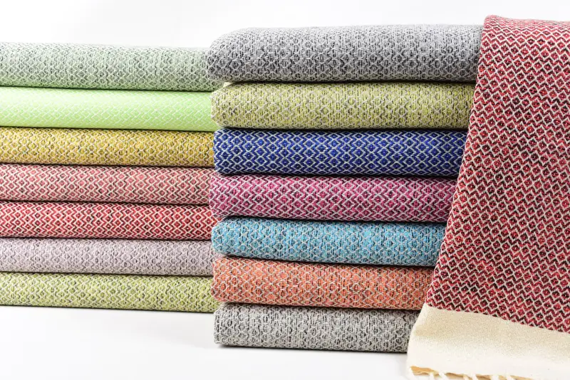 Housewarming Gift Orange Diamond Dish Towel, Cotton, 40x20 Inches