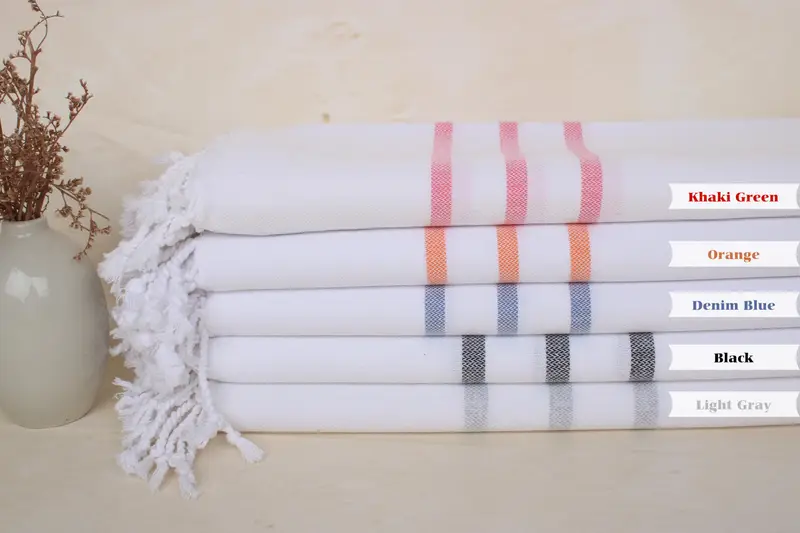 Handmade Turkish hammam towel, 70x40 Cotton Striped Towel, Family Gift, Beach Towel Gift, Summer Gift Ideas, Luxury towel, Custom Wedding Gifts - 3