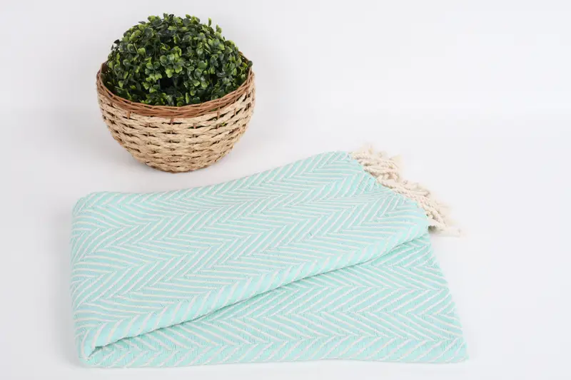 Sand-free peshtemal towel for the beach, Gift Towel, Personalized Turkish Towel, Wedding Gifts Towel, Lightweight towel, 70x40 Cotton Striped Towel - 4