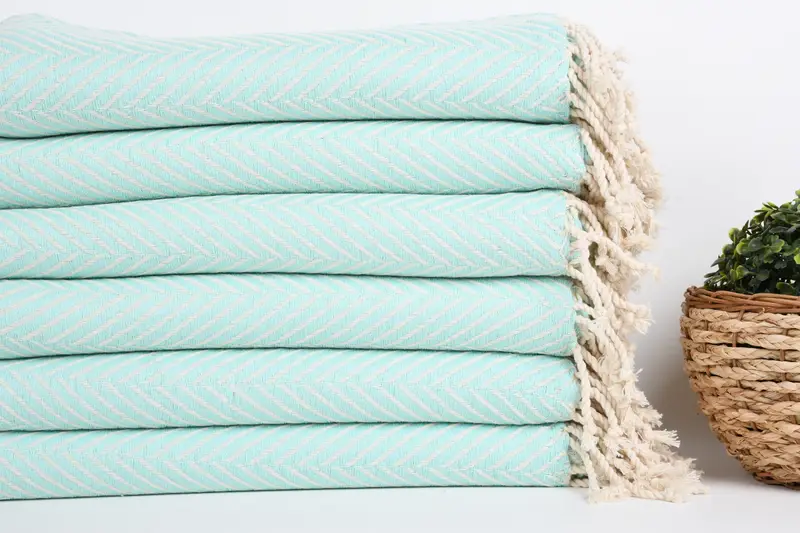 Sand-free peshtemal towel for the beach, Gift Towel, Personalized Turkish Towel, Wedding Gifts Towel, Lightweight towel, 70x40 Cotton Striped Towel - 2