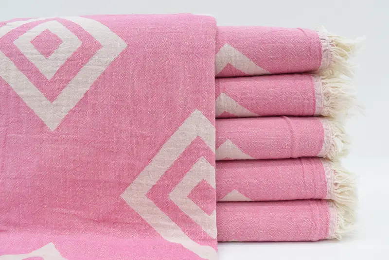 Organic Turkish towel, 70x36 Cotton Geometric Towel, Bath towel, Bride Gift, Wedding Favors, Best lightweight Turkish towel for travel USA - 2