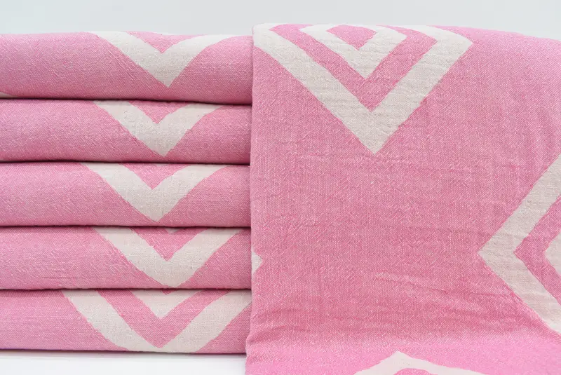 Organic Turkish towel, 70x36 Cotton Geometric Towel, Bath towel, Bride Gift, Wedding Favors, Best lightweight Turkish towel for travel USA - 3