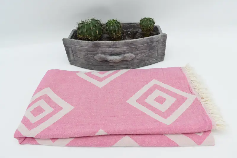 Organic Turkish towel, 70x36 Cotton Geometric Towel, Bath towel, Bride Gift, Wedding Favors, Best lightweight Turkish towel for travel USA - 5
