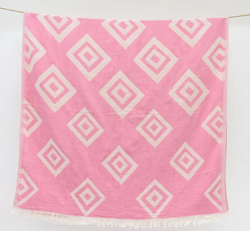 Organic Turkish towel, 70x36 Cotton Geometric Towel, Bath towel, Bride Gift, Wedding Favors, Best lightweight Turkish towel for travel USA - 1