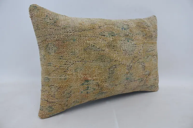Turkish Kilim Pillow, Home Decor Pillow, Morroccon Kilim Cushion Pillow, 16x24 Beige Cushion, Pillow Case, Vintage Kilim Throw Pillow - 3