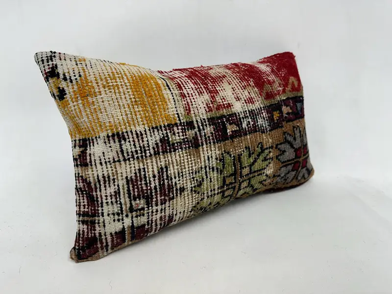 Interior Designer Pillow, Pillow, 12x20 Red Pillow Sham, Handwoven Pillow Cover Pillow, Turkish Kilim Pillow, Sofa Pillow Cover, Vintage Pillow - 2