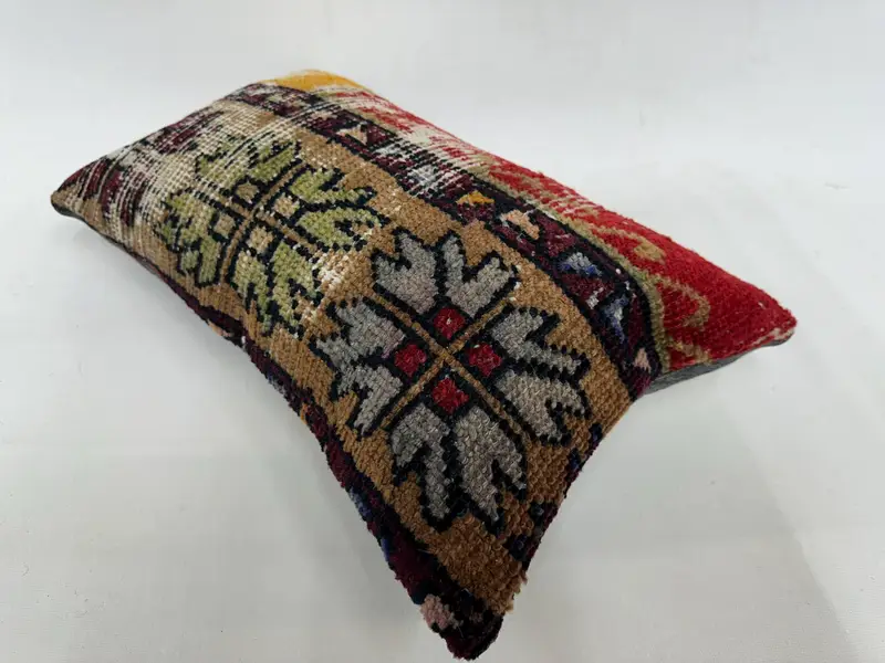 Interior Designer Pillow, Pillow, 12x20 Red Pillow Sham, Handwoven Pillow Cover Pillow, Turkish Kilim Pillow, Sofa Pillow Cover, Vintage Pillow - 6
