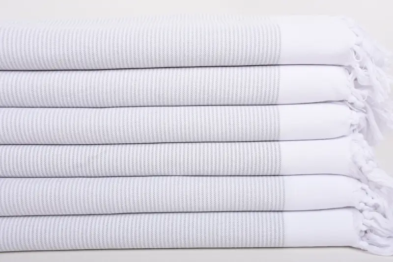 Personalized Dish Towel, Gift For Wedding Day, 40x18 Cotton Striped Towel, Personalized Gifts, Personalized Hand Towel, Guest Towel, Baby Boy Gift - 3