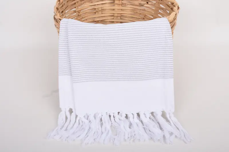 Personalized Dish Towel, Gift For Wedding Day, 40x18 Cotton Striped Towel, Personalized Gifts, Personalized Hand Towel, Guest Towel, Baby Boy Gift - 5