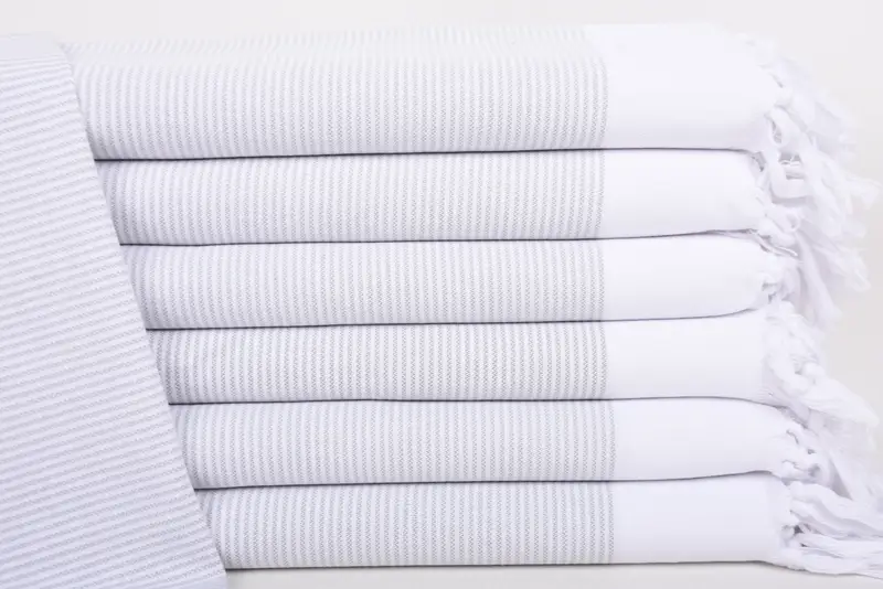 Personalized Dish Towel, Gift For Wedding Day, 40x18 Cotton Striped Towel, Personalized Gifts, Personalized Hand Towel, Guest Towel, Baby Boy Gift - 1