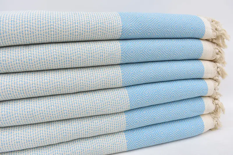 Organic Throw, 104x80 Cotton Diamond Towel, Bachelorette Party Items, Monogram Blanket, Bachelorette Party Favors, Turkish Blanket, Bridesmaid Gift - 1