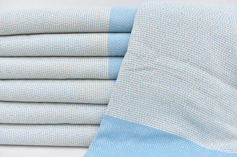 Organic Throw, 104x80 Cotton Diamond Towel, Bachelorette Party Items, Monogram Blanket, Bachelorette Party Favors, Turkish Blanket, Bridesmaid Gift - 4