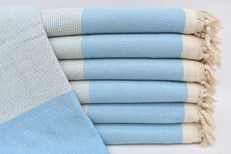 Organic Throw, 104x80 Cotton Diamond Towel, Bachelorette Party Items, Monogram Blanket, Bachelorette Party Favors, Turkish Blanket, Bridesmaid Gift - 3