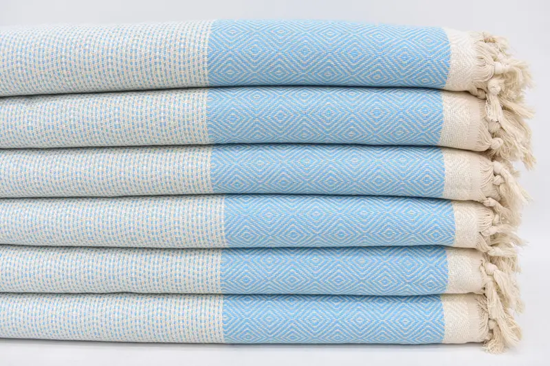 Organic Throw, 104x80 Cotton Diamond Towel, Bachelorette Party Items, Monogram Blanket, Bachelorette Party Favors, Turkish Blanket, Bridesmaid Gift - 2